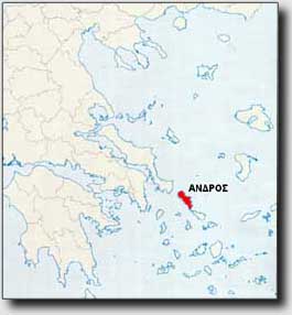 Map of Andros