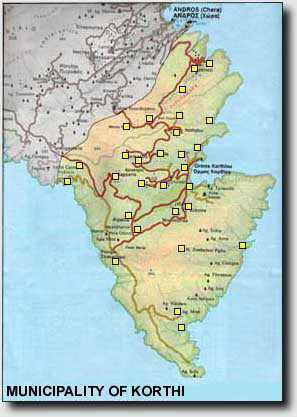 Map of the Municipality of Korthi
